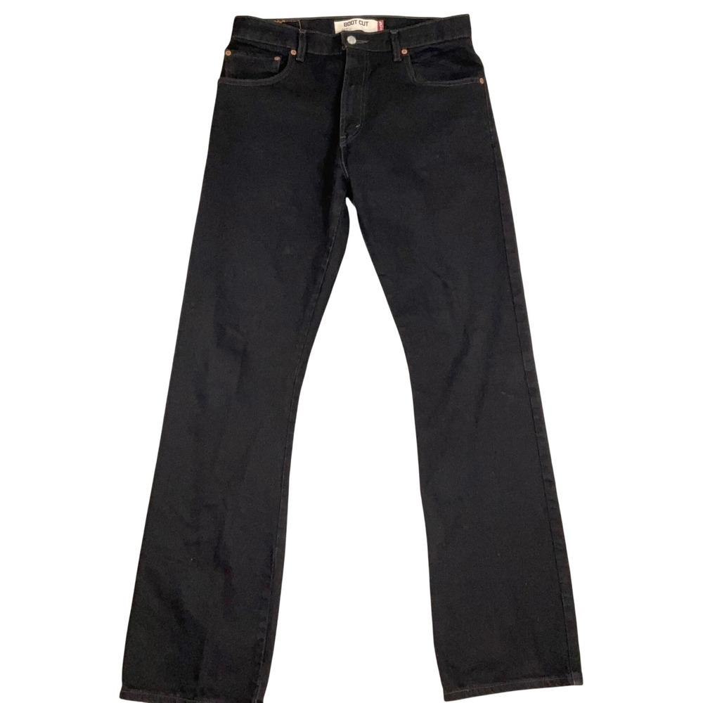 Levi's 517 Jeans Mens 34x34 Black Bootcut Western Minimalist Pants Denim  VTG